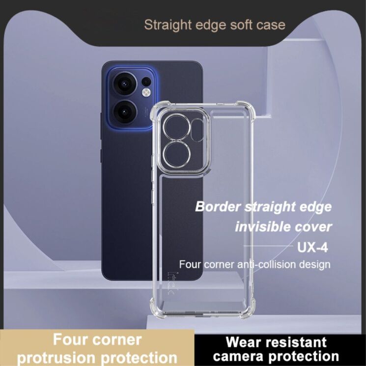 Силиконовый (TPU) чехол IMAK UX-4 Series для OPPO Reno 13 F/FS 5G - Transparent: фото 4 из 9