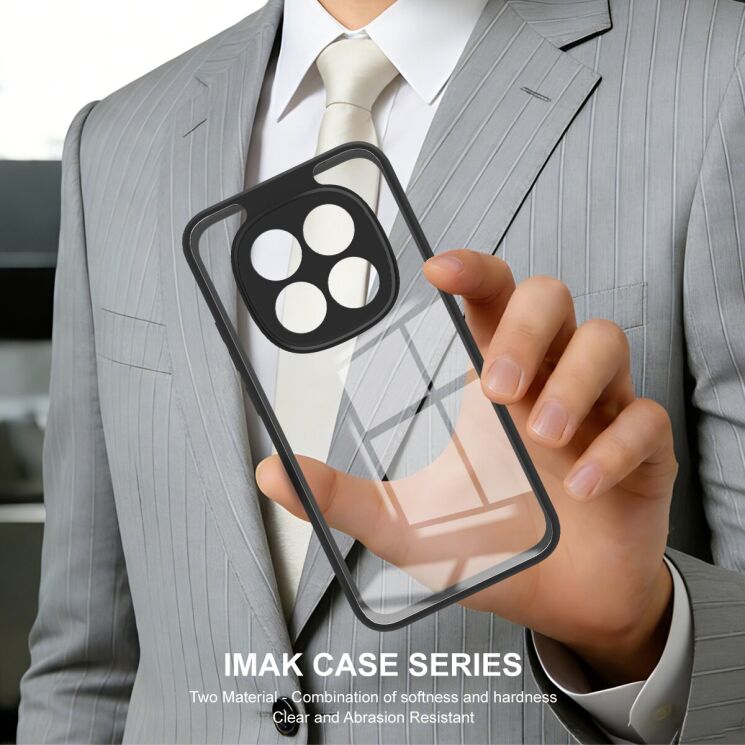 Силіконовий (TPU) чохол IMAK UX-9A Series для Xiaomi Redmi Note 15 Pro 5G - Black: фото 3 з 8