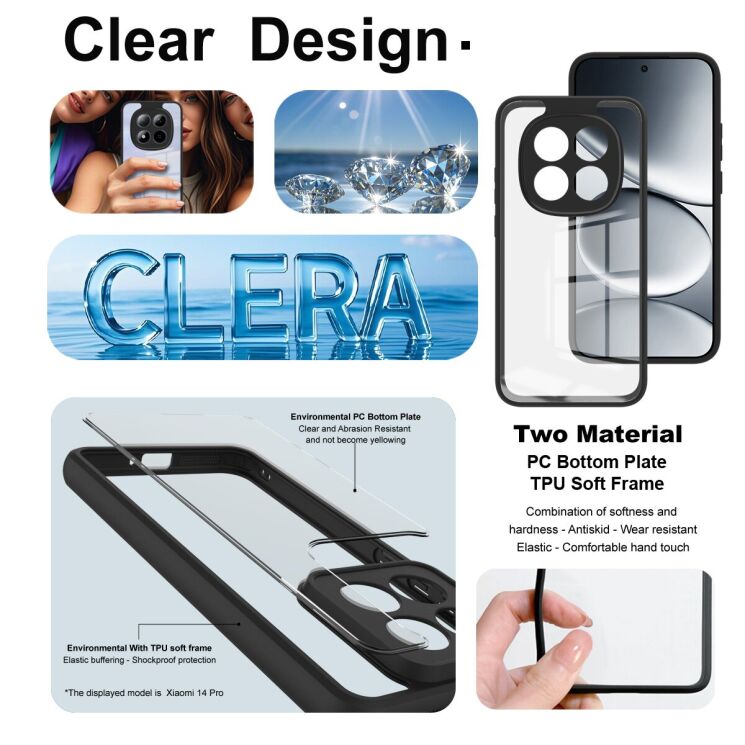 Силіконовий (TPU) чохол IMAK UX-9A Series для Xiaomi Redmi Note 15 Pro 5G - Black: фото 6 з 8