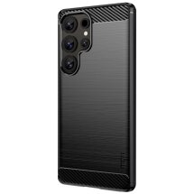 Силиконовый (TPU) чехол MOFI Carbon Fiber для Samsung Galaxy S25 Ultra (S938) - Black: фото 1 из 9