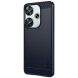 Силиконовый (TPU) чехол MOFI Carbon Fiber для Xiaomi Poco F6 - Blue (355048L). Фото 2 из 9