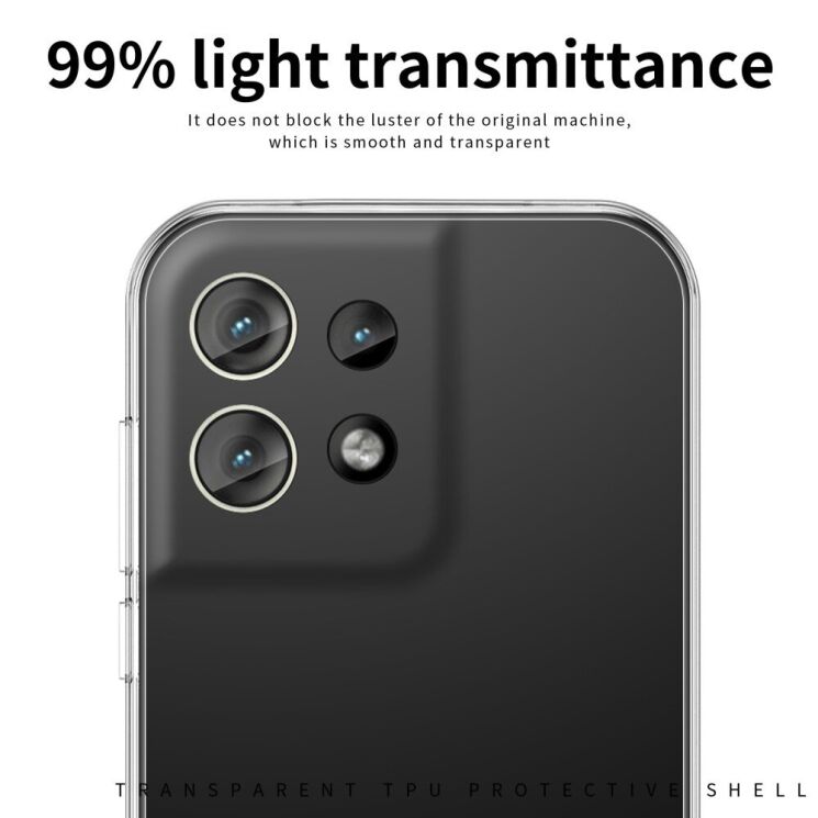 Силиконовый (TPU) чехол MOFI Thin Guard для Motorola Edge 50 Neo - Transparent: фото 7 из 11