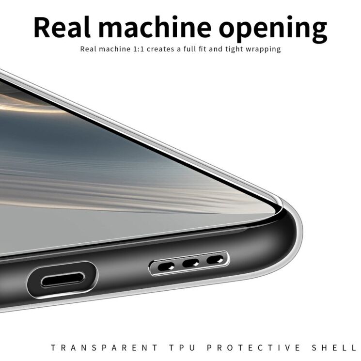 Силиконовый (TPU) чехол MOFI Thin Guard для Motorola Edge 50 Neo - Transparent: фото 9 из 11