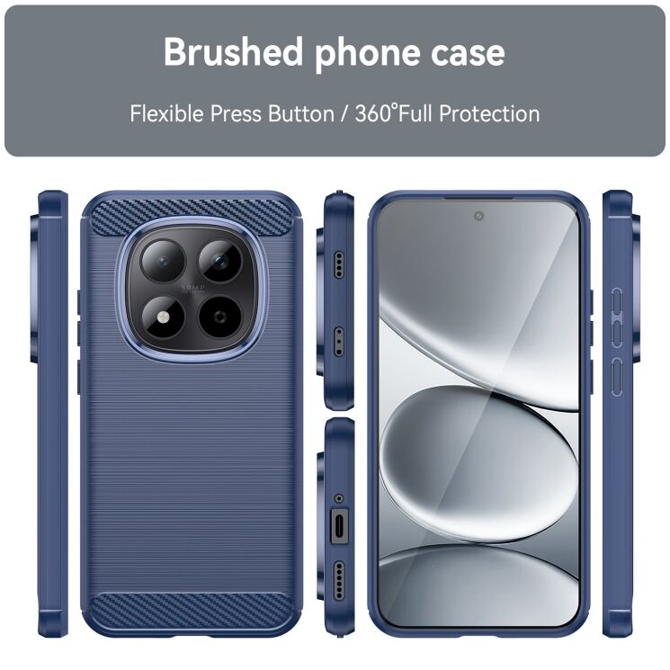 Силіконовий (TPU) чохол UniCase Carbon для Xiaomi Redmi Note 15 Pro 5G - Black: фото 8 з 8