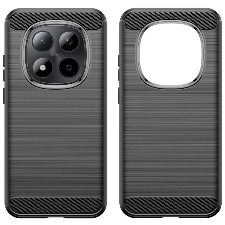 Силіконовий (TPU) чохол UniCase Carbon для Xiaomi Redmi Note 15 Pro 5G - Black: фото 2 з 8