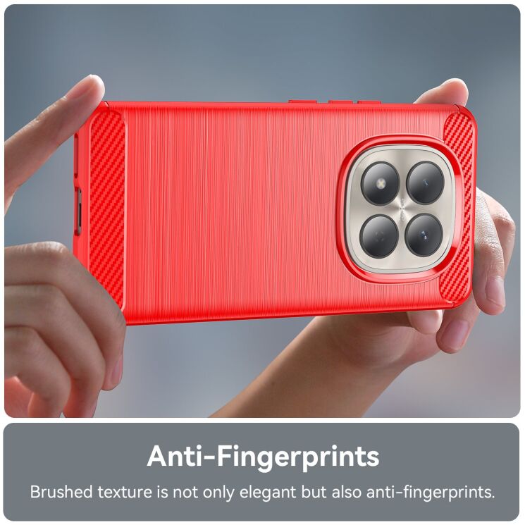 Силиконовый (TPU) чехол UniCase Carbon для Xiaomi Redmi Note 15 Pro - Blue: фото 7 из 10