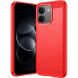 Силиконовый (TPU) чехол UniCase Carbon для Xiaomi Redmi Note 17 Pro Max - Red (430519R). Фото 1 из 9