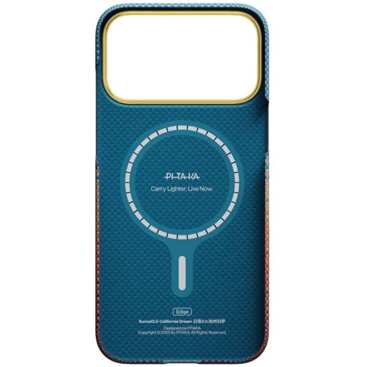 Ультратонкий чехол Pitaka Edge Case California Dream для iPhone 17 Pro Max (SCD1703PM) - Blue / Rose: фото 3 из 10