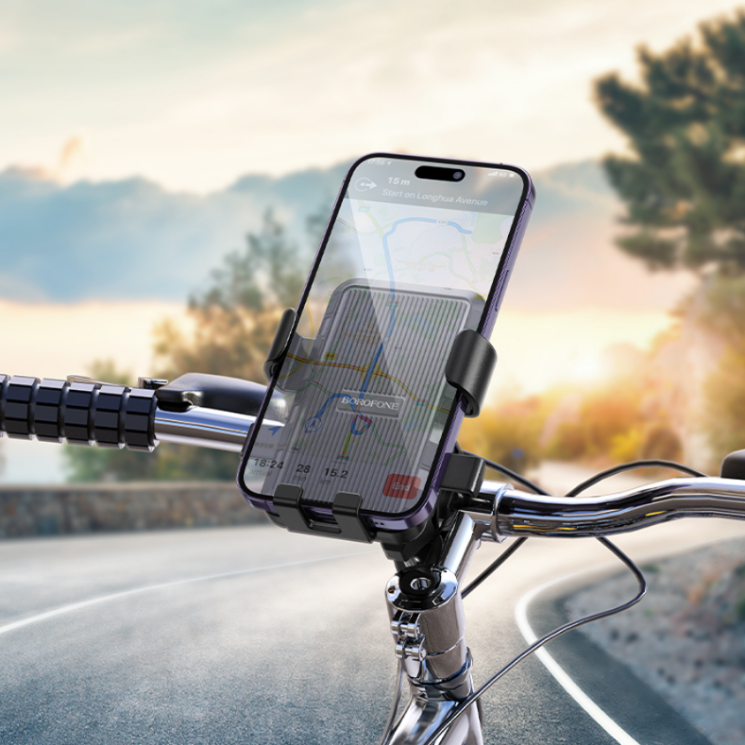 Велосипедный держатель BOROFONE BH137 - Black (981561B) Велосипедный держатель BOROFONE BH137 - Black: фото 7 из 8