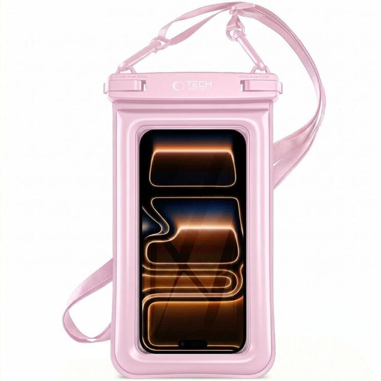 Влагозащитный чехол Tech-Protect UWC7 Universal Waterproof Case - Pink: фото 1 из 6