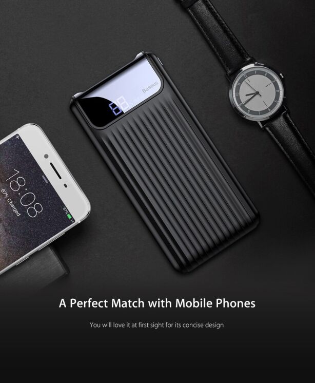 Внешний аккумулятор&nbsp;Baseus Thin (10000mAh) PPYZ-C01 - Black: фото 15 из 19