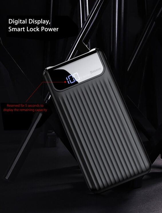Внешний аккумулятор&nbsp;Baseus Thin (10000mAh) PPYZ-C01 - Black: фото 9 из 19