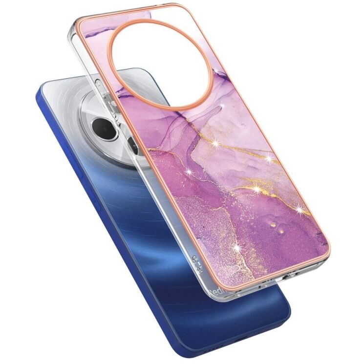 Захисний чохол Deexe Marble Case для Xiaomi Redmi 14C / Redmi A4 5G / Poco C75 - Light Purple: фото 2 из 6