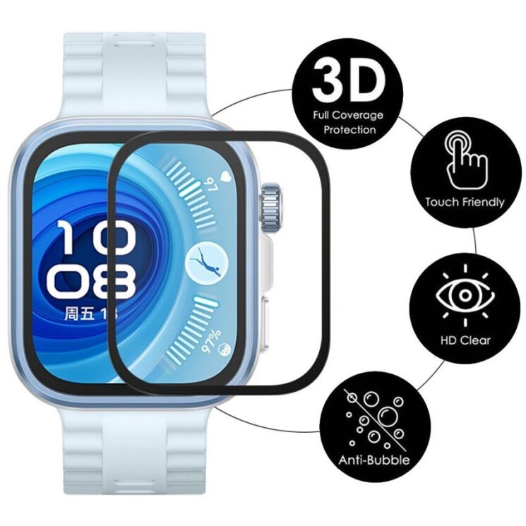Защитная пленка ENKAY 3D Curved Film для Huawei Watch Fit 4 Pro - Transparent: фото 2 из 7