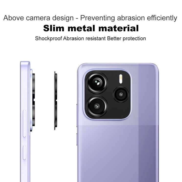 Захисна рамка IMAK Camera Styling для Xiaomi Redmi Note 14 5G - Black: фото 4 з 7