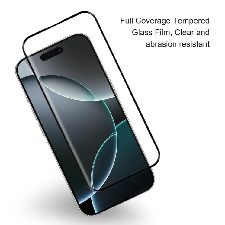 Защитное стекло AMORUS Full Glue Tempered Glass для Apple iPhone 17 Pro Max - Black: фото 5 из 8