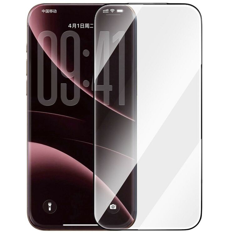 Захисне скло BASEUS Crystalline Series для iPhone 18 Pro Max / 17 Pro Max - Black: фото 1 з 5