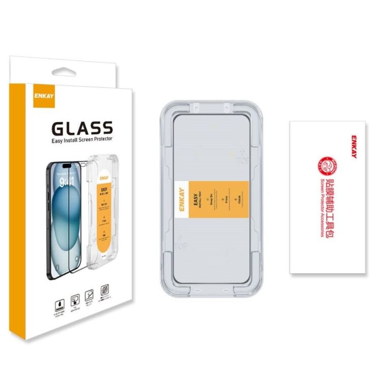 Защитное стекло ENKAY Easy Install Full Glue для Samsung Galaxy A36 (A366) / A56 (A566) - Transparent: фото 9 из 9