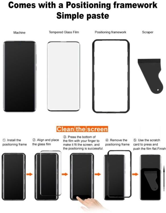 Защитное стекло IMAK 3D Curved Glass with Positioning Framework для OnePlus 12 - Black: фото 9 из 11