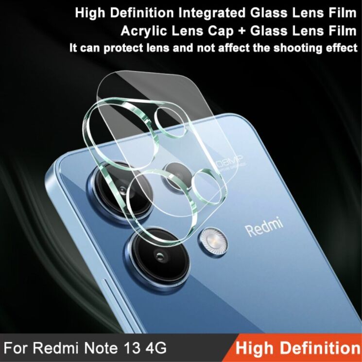 Защитное стекло на камеру IMAK Integrated Lens Protector для Xiaomi Redmi Note 13: фото 4 из 8