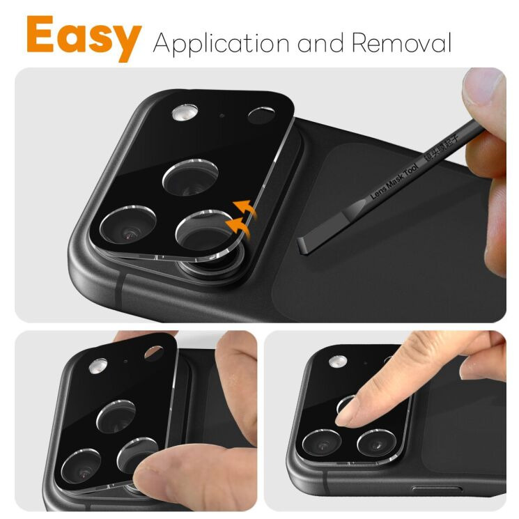 Захисне скло на камеру NORTHJO Black Camera Lens Protector для iPhone 18 Pro Max - Black: фото 4 з 5