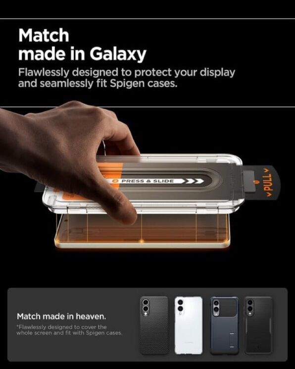 Захисне скло Spigen (SGP) Glas.tR EZ Fit Pro для Samsung Galaxy S25 Edge (S937) AGL09411: фото 8 з 13