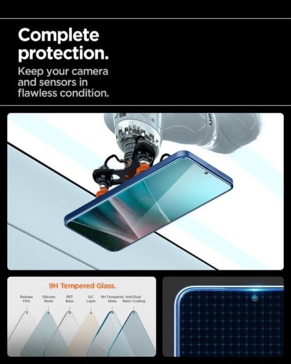 Захисне скло Spigen (SGP) Glas.tR EZ Fit Pro для Samsung Galaxy S25 Edge (S937) AGL09411: фото 9 з 13