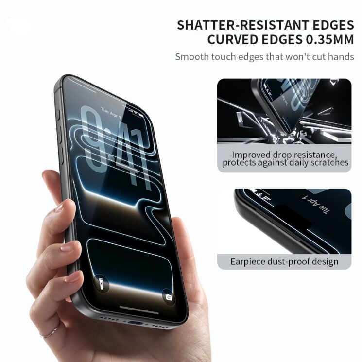 Защитное стекло ZGA AR Full Glue для Apple iPhone 18 Pro Max - Black (423902B) Защитное стекло ZGA AR Full Glue для Apple iPhone 18 Pro Max - Black: фото 4 из 10