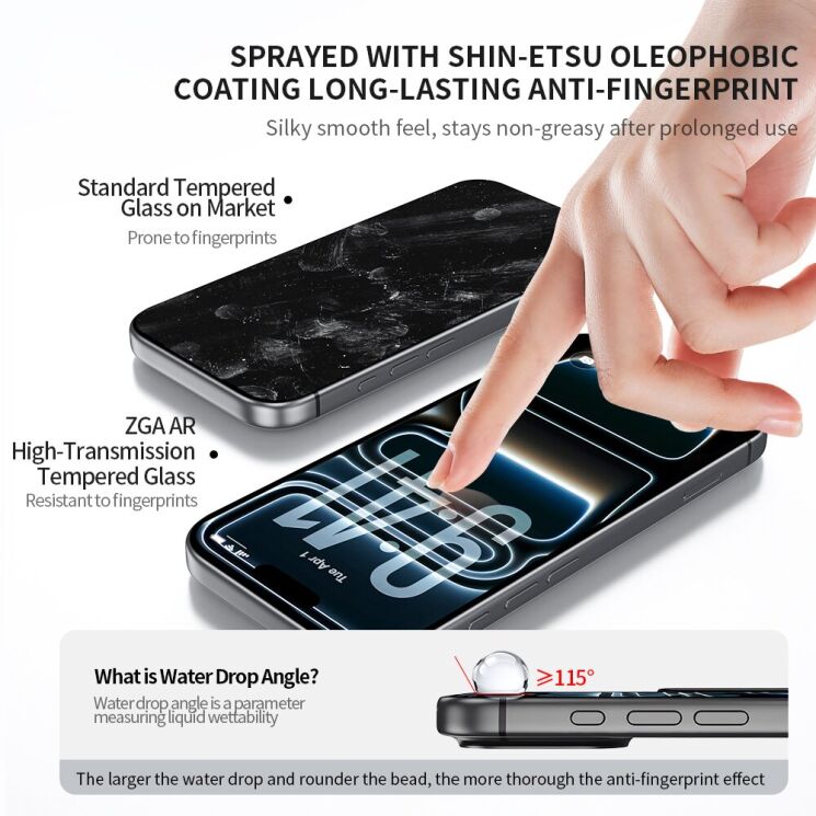 Защитное стекло ZGA AR Full Glue для Apple iPhone 18 Pro Max - Black (423902B) Защитное стекло ZGA AR Full Glue для Apple iPhone 18 Pro Max - Black: фото 5 из 10