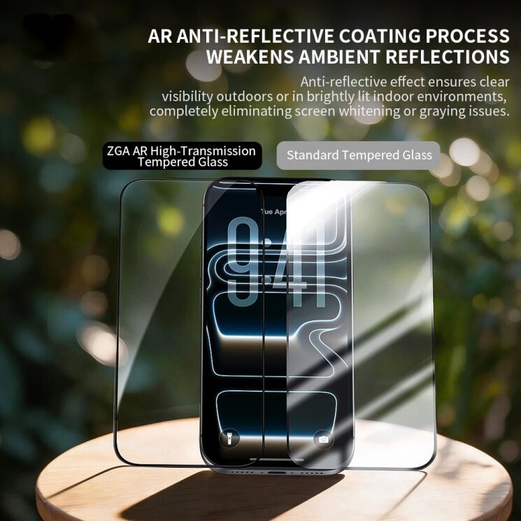 Защитное стекло ZGA AR Full Glue для Apple iPhone 18 Pro Max - Black (423902B) Защитное стекло ZGA AR Full Glue для Apple iPhone 18 Pro Max - Black: фото 6 из 10
