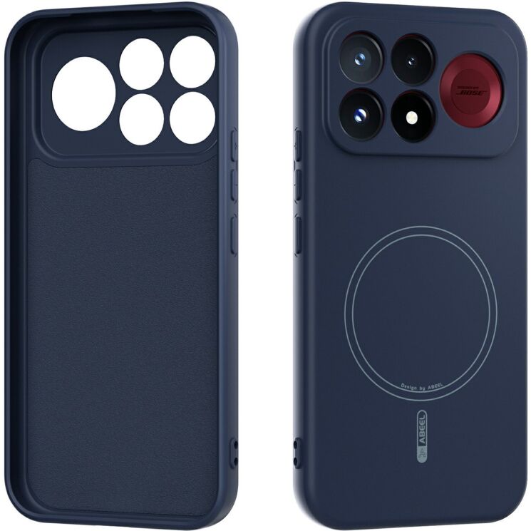 Защитный чехол ABEEL Lyra Skin with MagSafe для Xiaomi Poco F9 Pro - Dark Blue: фото 1 из 6