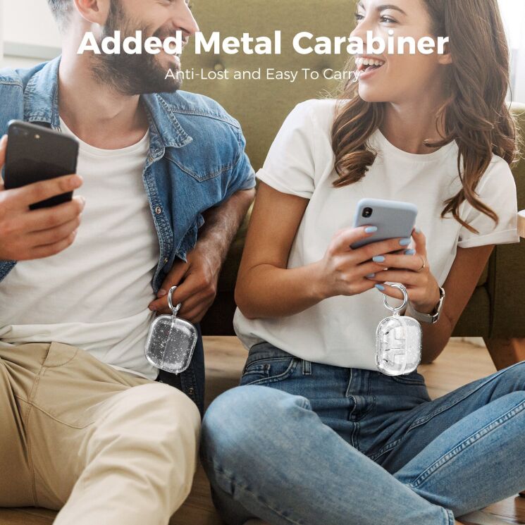 Защитный чехол AHASTYLE WG162 для Samsung Galaxy Buds 3 / Buds 3 Pro - Transparent Black: фото 6 из 7