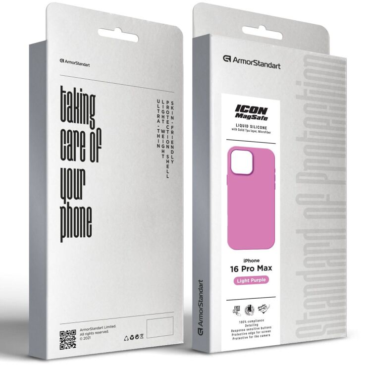 Защитный чехол ArmorStandart ICON MagSafe для Apple iPhone 16 Pro Max - Light Purple: фото 2 из 2