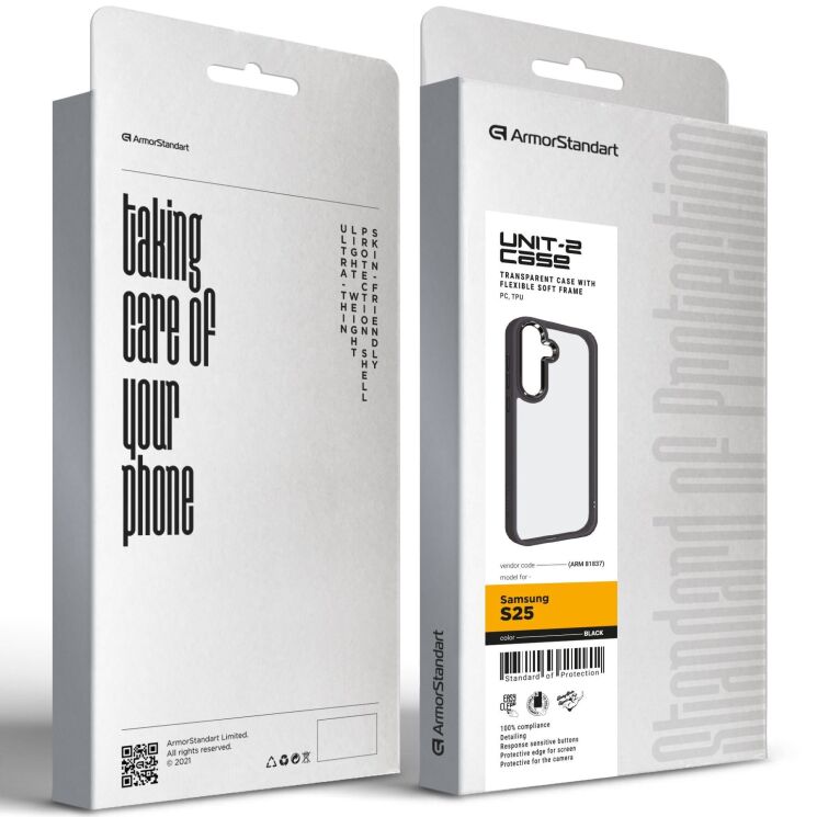Захисний чохол ArmorStandart UNIT2 для Samsung Galaxy S25 (S931) - Black: фото 2 з 4