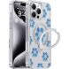 Защитный чехол CASEKOO Floral Series MagSafe для iPhone 15 Pro Max - Blue Flowers (349676L). Фото 1 из 5