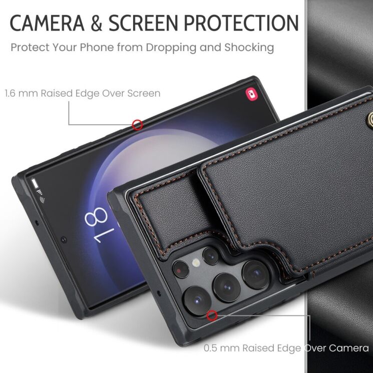 Захисний чохол CaseMe C22 Series для Samsung Galaxy S23 Ultra (S918) - Black: фото 6 з 12