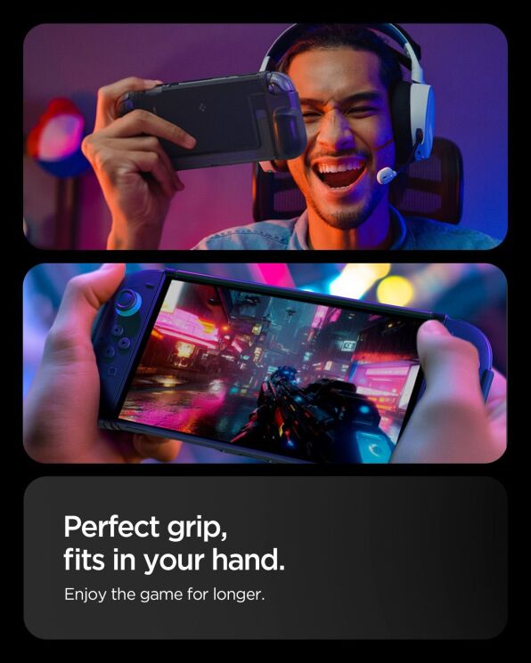 Захисний чохол Caseology Dual Grip by Spigen для Nintendo Switch 2 (ACS09310) - Black: фото 6 з 8