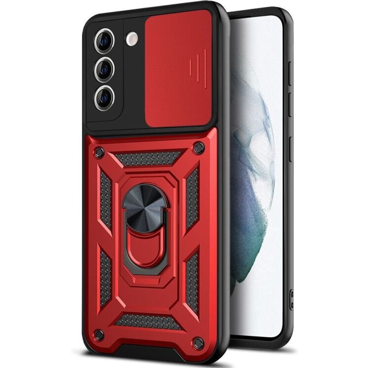 Защитный чехол Deexe Armor Shield для Samsung Galaxy S21 FE (G990) - Red: фото 1 из 6