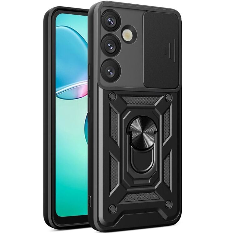 Защитный чехол Deexe Armor Shield для Samsung Galaxy S25 Plus (S936) - Black: фото 1 из 10
