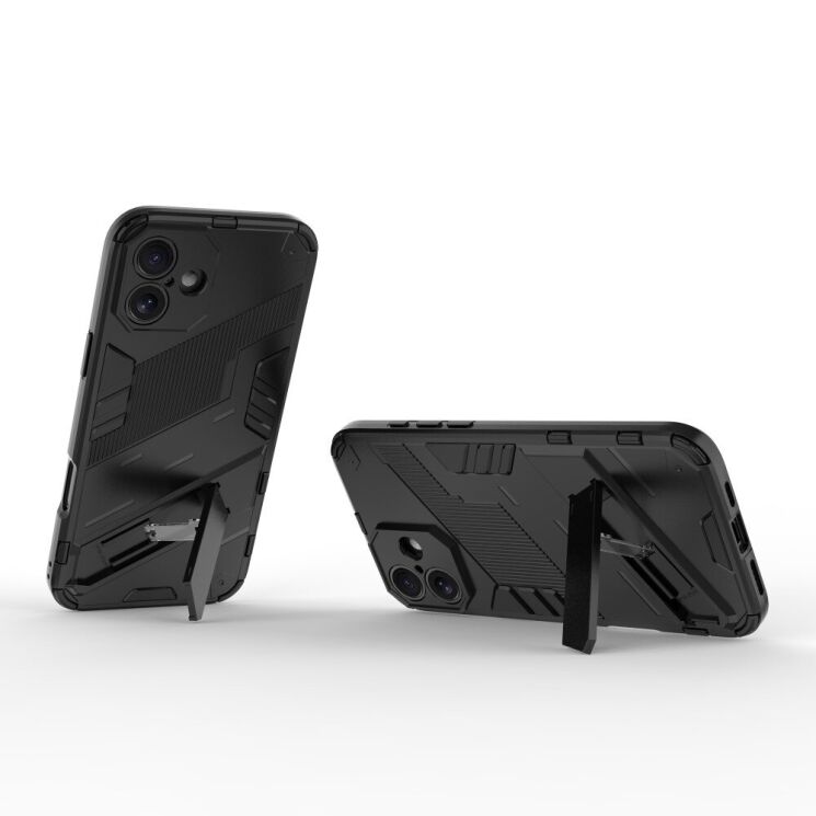 Захисний чохол Deexe Bibercas для Apple iPhone 16 - Black: фото 2 з 6