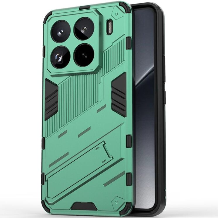 Защитный чехол Deexe Bibercas для Xiaomi 15 Pro - Green: фото 2 из 7