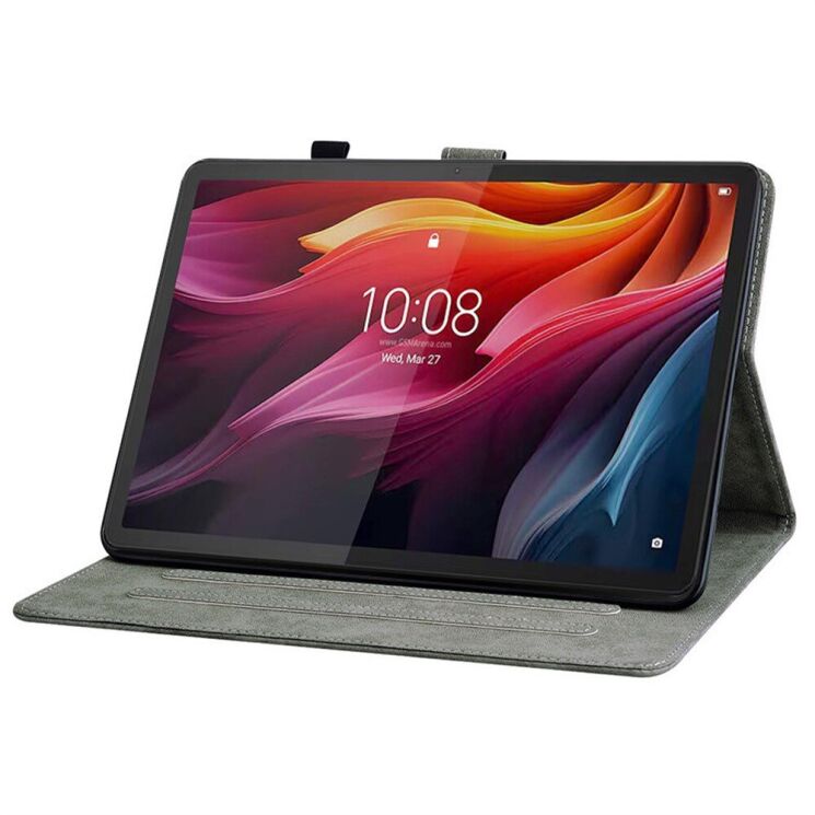 Защитный чехол Deexe Cute Tiger для Lenovo Idea Tab (TB336) - Grey: фото 3 из 6