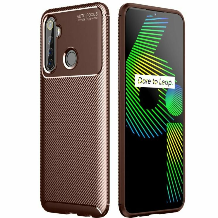 Защитный чехол Deexe Fusion для Realme 6i - Brown: фото 1 из 10
