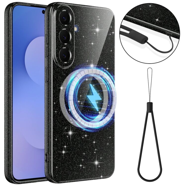 Защитный чехол Deexe Glitter Case with MagSafe для Samsung Galaxy S26 FE - Black (412723B) Защитный чехол Deexe Glitter Case with MagSafe для Samsung Galaxy S26 FE - Black: фото 1 из 8