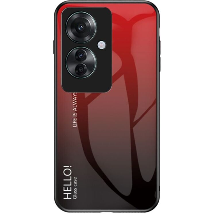 Защитный чехол Deexe Gradient Color для OPPO Reno 11F - Black / Red: фото 1 из 7