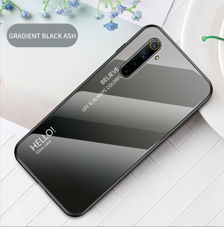 Защитный чехол Deexe Gradient Color для Realme 6 / 6s - Black / Grey: фото 2 из 8
