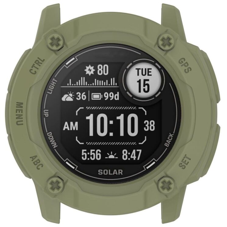 Защитный чехол Deexe Hollow Cover для Garmin Instinct 2X - Jungle Green: фото 6 из 8
