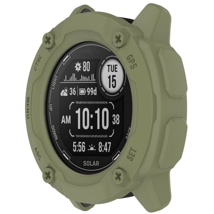 Защитный чехол Deexe Hollow Cover для Garmin Instinct 2X - Jungle Green: фото 2 из 8