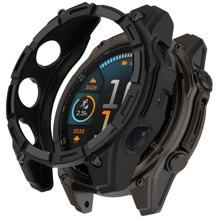 Захисний чохол Deexe Hollow Cover для Garmin Quatix 8 (51mm) - Black: фото 1 з 7