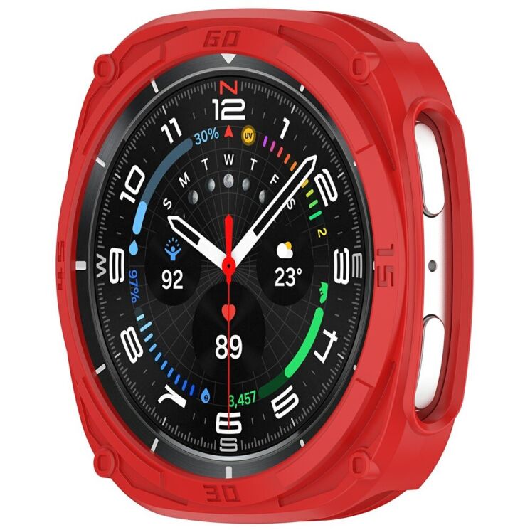 Захисний чохол Deexe Hollow Cover для Samsung Galaxy Watch 8 (40mm) - Red: фото 3 з 6